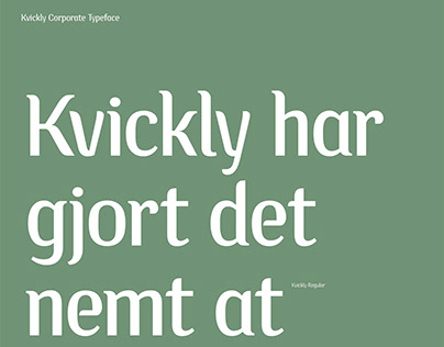 Kvickly - New Corporate Font