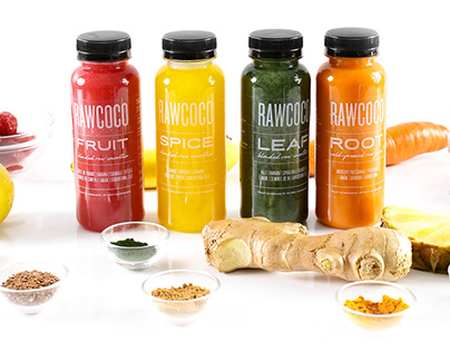 Cold-pressed Juice Bottle Re-design — RawCoco, 2017