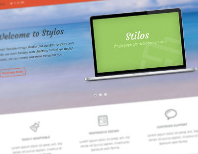Stylos - One Page Portfolio Template