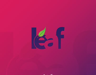 Leaf - Negative Space Logo Design