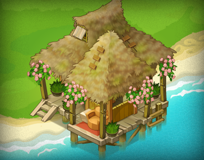 Isometric Bungalow building | "Oasis: The Last Hope"