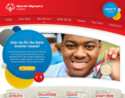Special Olympics Louisiana - Web Design