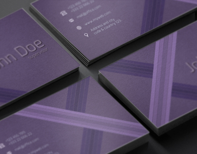 Purple Business Card Template