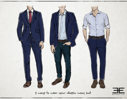 Evolution of Style - Navy Suit Look Book