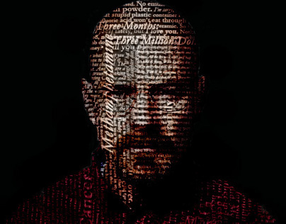 Seven Deadly Sins: Breaking Bad Typographic Portraits