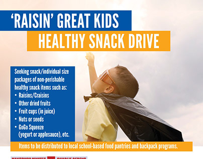 'Raisin' Great Kids Healthy Snack Drive Poster