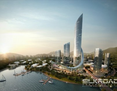 3D Architecture Rendering - High-rise ,Tower.