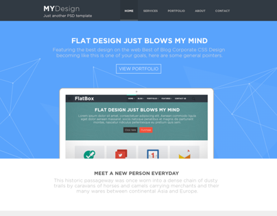 MYDesign - Onepage Multipurpose Flat WP Theme