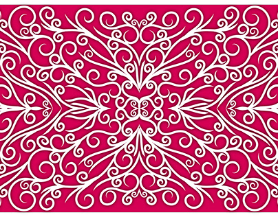 Pink Floral White Background.