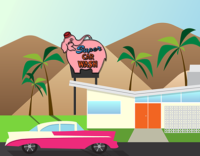 Palm Springs Illustration