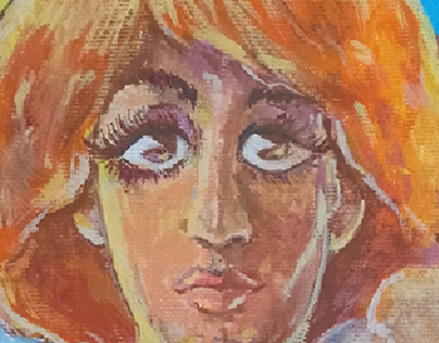 Project thumbnail - Claudia in the cloud - acrylic on canvas -  @cezote