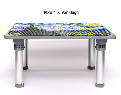 PIXU TABLE™ - LEGO® Compatible table with 23 color bloc