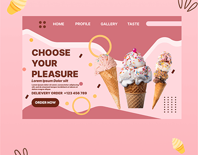 Ice Cream Website Landing Page