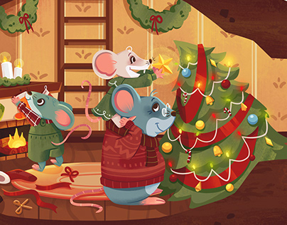 Christmas with Mr. Mouse Family