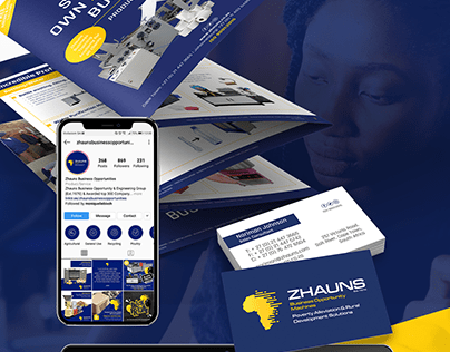 Zhauns Rebranding, website, documents + social media