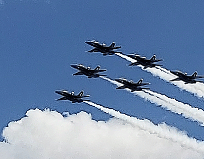 Blue Angels above the House