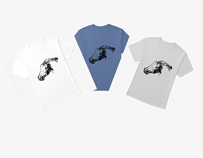 Horsehead design simple t-shirt