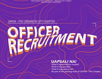 UAPSA -PSU UC: Officer Recruitment Poster
