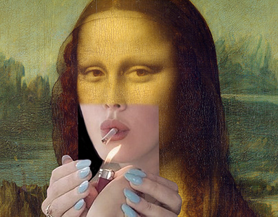 Mona Lisa smoking