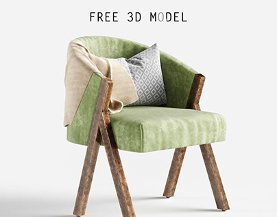 Free 3D Armchair Model 02