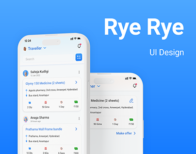 Rye Rye | Mobile app | UI/UX design