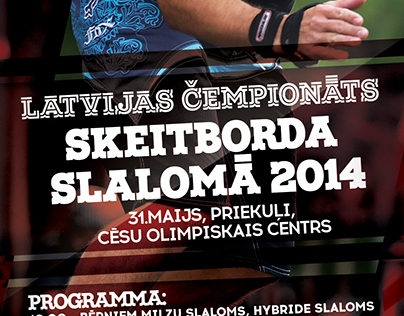 Latvia's Championships Slalom Skateboarding 2014