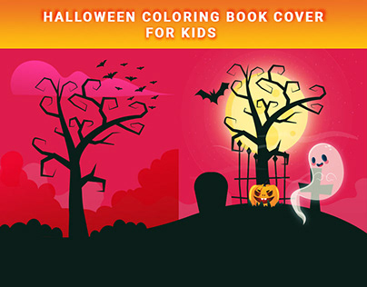 Halloween Coloring Book Cover for Kids