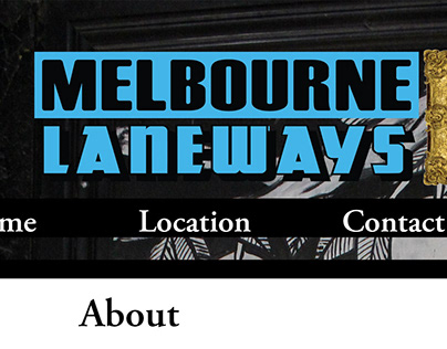 Melbourne Laneways: Website Design