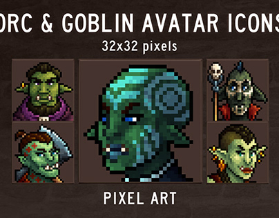 Free Goblins and Orks Pixel Art Icon Pack