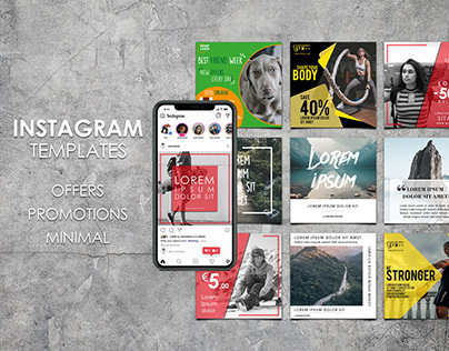 Instagram templates. Posts and stories.