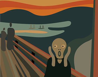 The Scream By Edvard Munch Illustrator Version