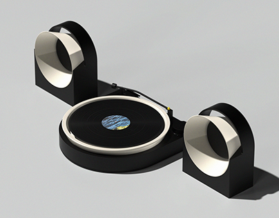 LYRA Ceramic Turntable Speaker Set