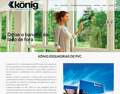 Desenvolvimento Website - Konig Esquadrias de PVC