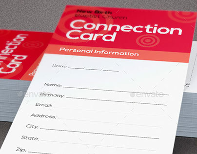 Core Values Church Connection Card Template