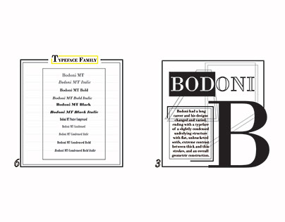 Bodoni Type Specimen Booklet ( Student Artwork )