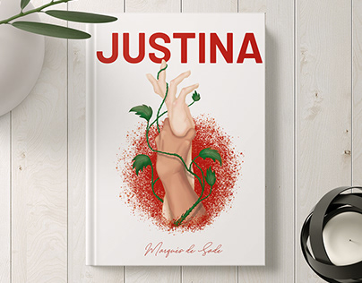 portada de novela -JUSTINA - Ilustración editorial