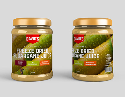 Packaging Design | David's Freeze Dried Sugarcane Juice