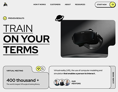 VR Headset Web Design