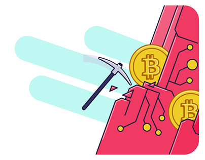 Illustration for a report on cryptocurrencies