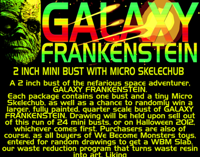 Galaxy Frankenstein mini bust with Micro Skelechub