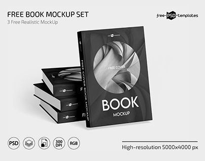 Free Book Mockup Set