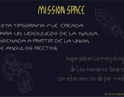 Diseño de tipografía grillable "Mission Space"