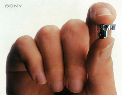 SONY ad for a tiny handycam