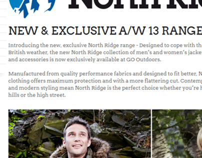North Ridge brand page