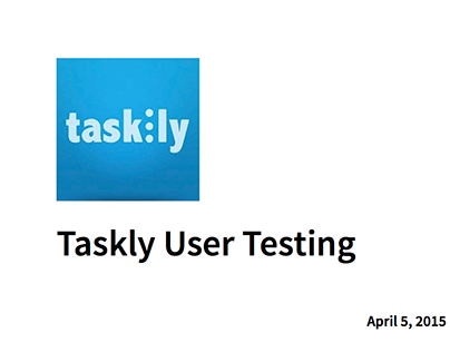 Taskly User Testing