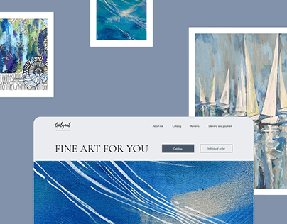 Online shop of paintings and postcards