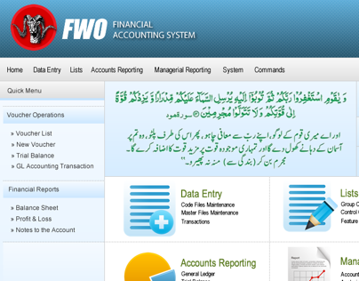 FWO Financial Accounting System UI