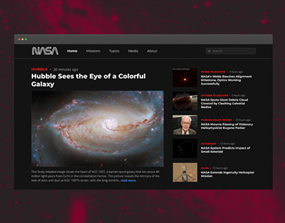 'NASA' Website Redesign