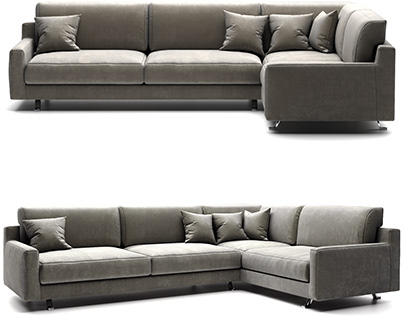 3d model - Grey Sofa