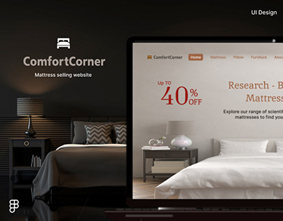 ComfortCorner-Mattress selling website-UIDesign